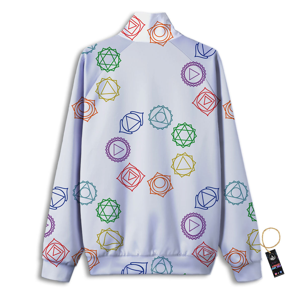 Chakra Manipura Print Pattern Track Jacket-grizzshop