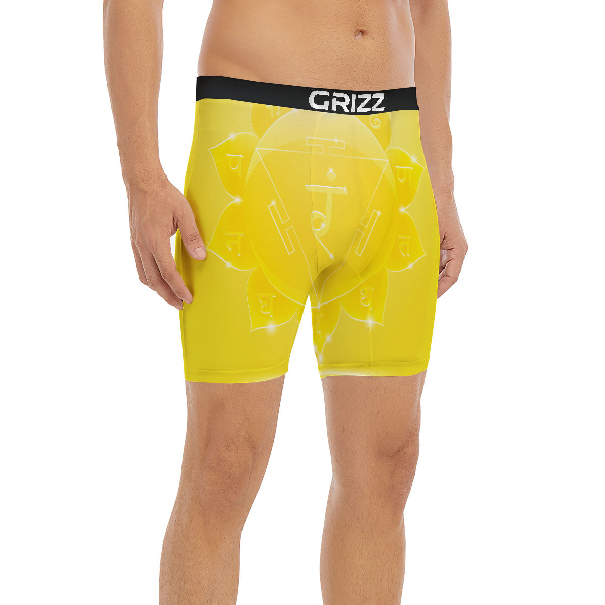Chakra Manipura Spiritual Print Boxer Briefs-grizzshop