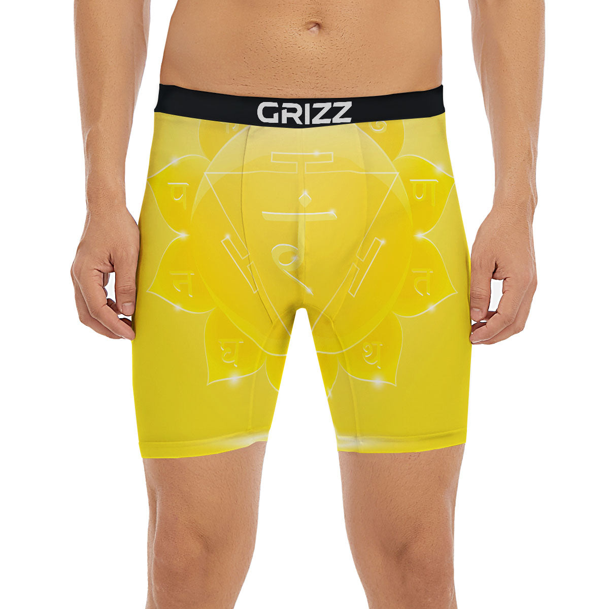 Chakra Manipura Spiritual Print Boxer Briefs-grizzshop