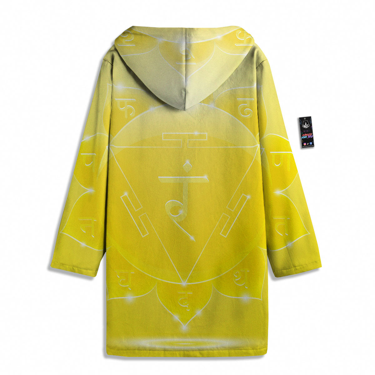 Chakra Manipura Spiritual Print Men's Windbreaker Jacket-grizzshop