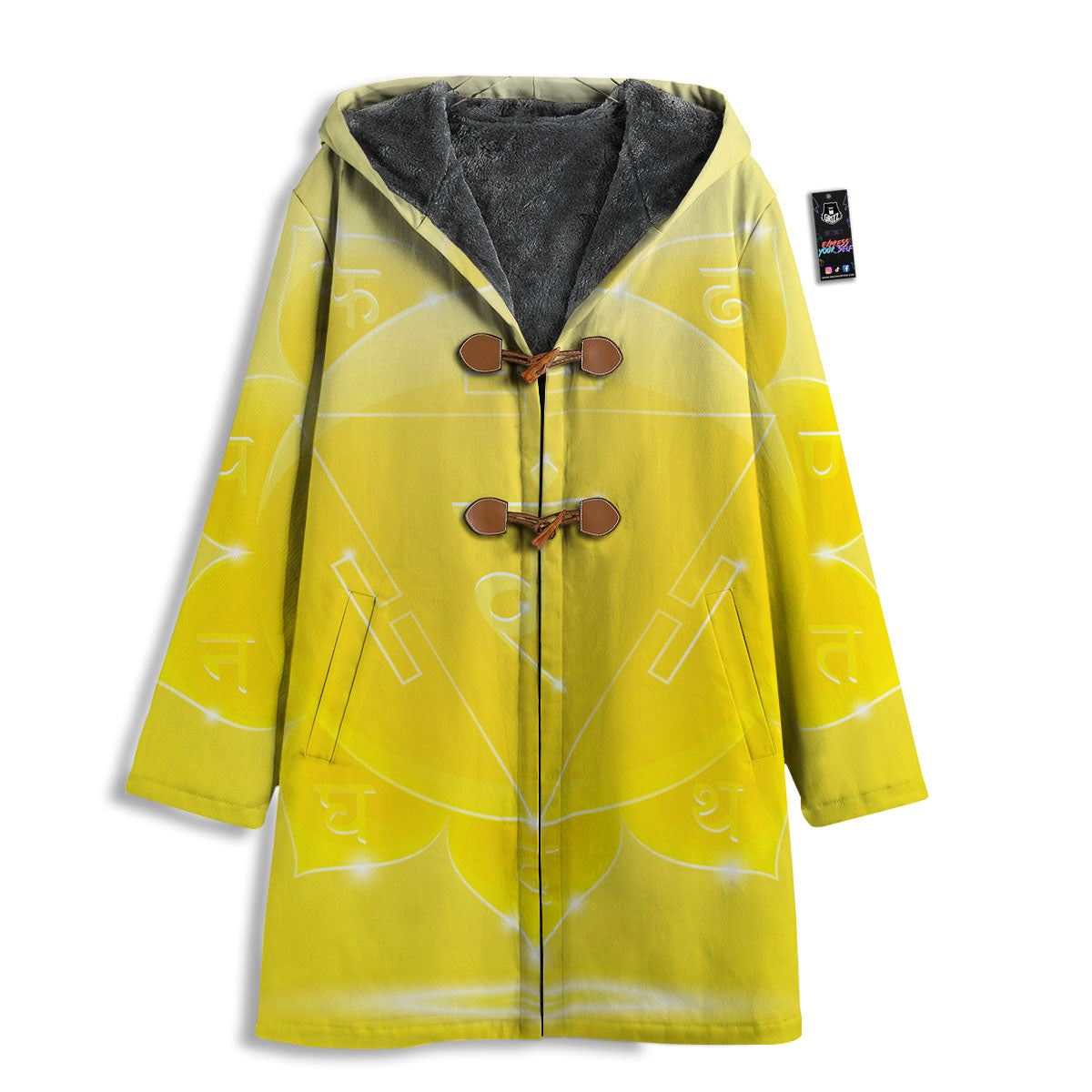 Chakra Manipura Spiritual Print Men's Windbreaker Jacket-grizzshop