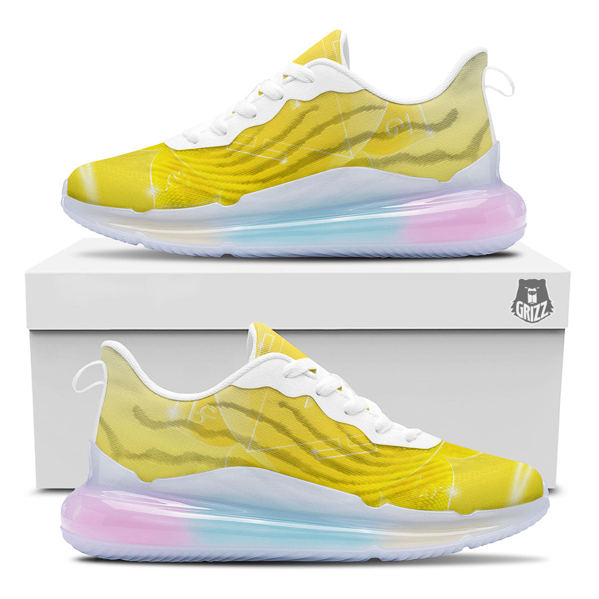 Chakra Manipura Spiritual Print Running Sneakers-grizzshop