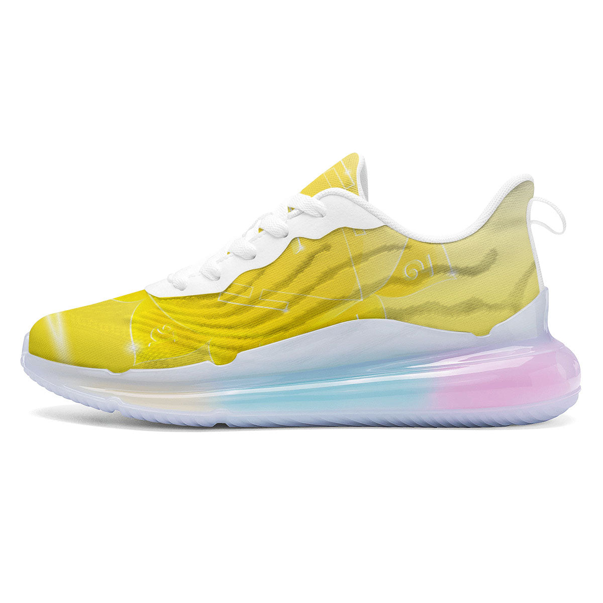 Chakra Manipura Spiritual Print Running Sneakers-grizzshop