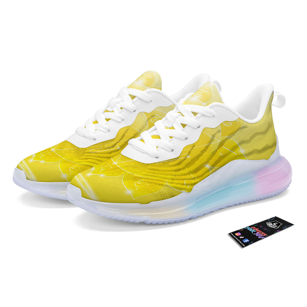 Chakra Manipura Spiritual Print Running Sneakers-grizzshop