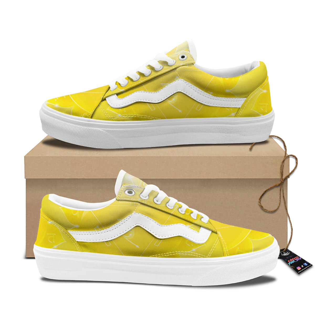 Chakra Manipura Spiritual Print Skate Shoes-grizzshop
