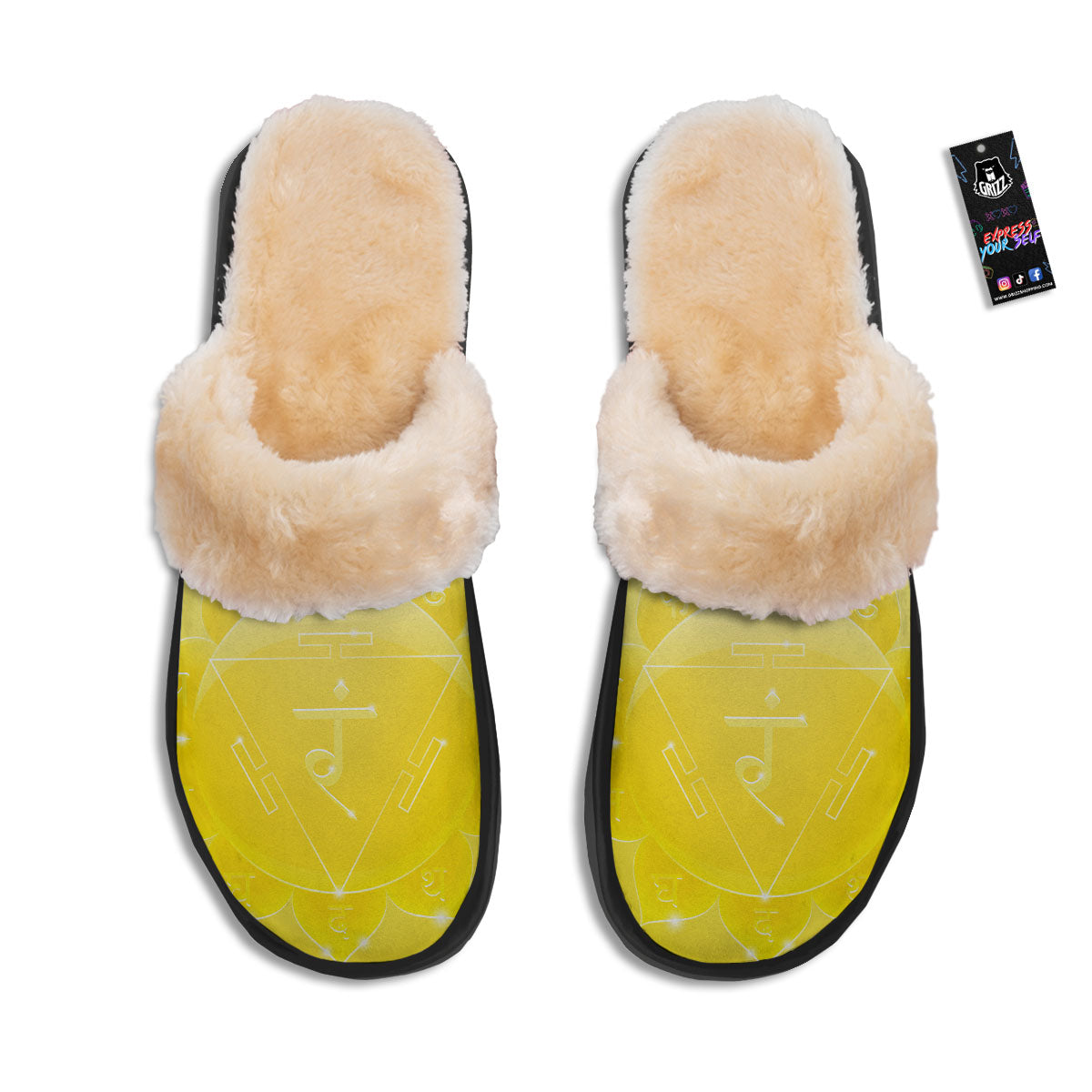 Chakra Manipura Spiritual Print Slippers-grizzshop