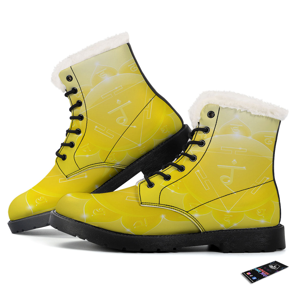Chakra Manipura Spiritual Print Winter Boots-grizzshop