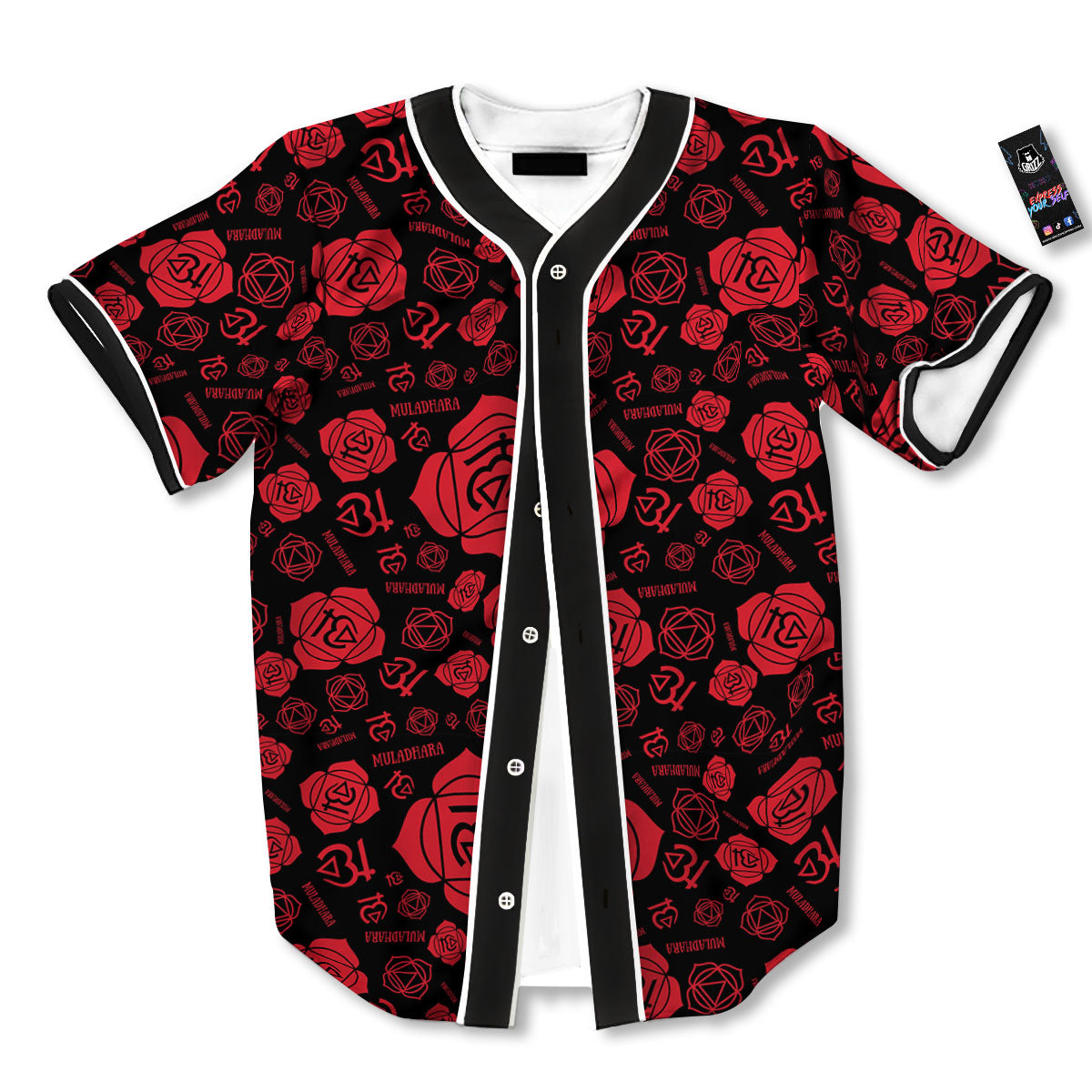 Chakra Muladhara Chakra Pattern Baseball Jersey-grizzshop
