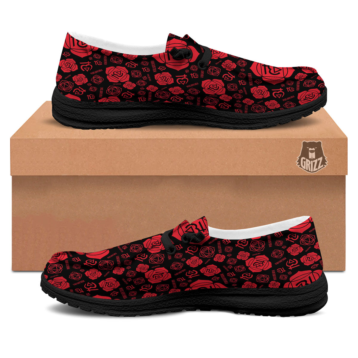 Chakra Muladhara Chakra Pattern Black Loafers-grizzshop