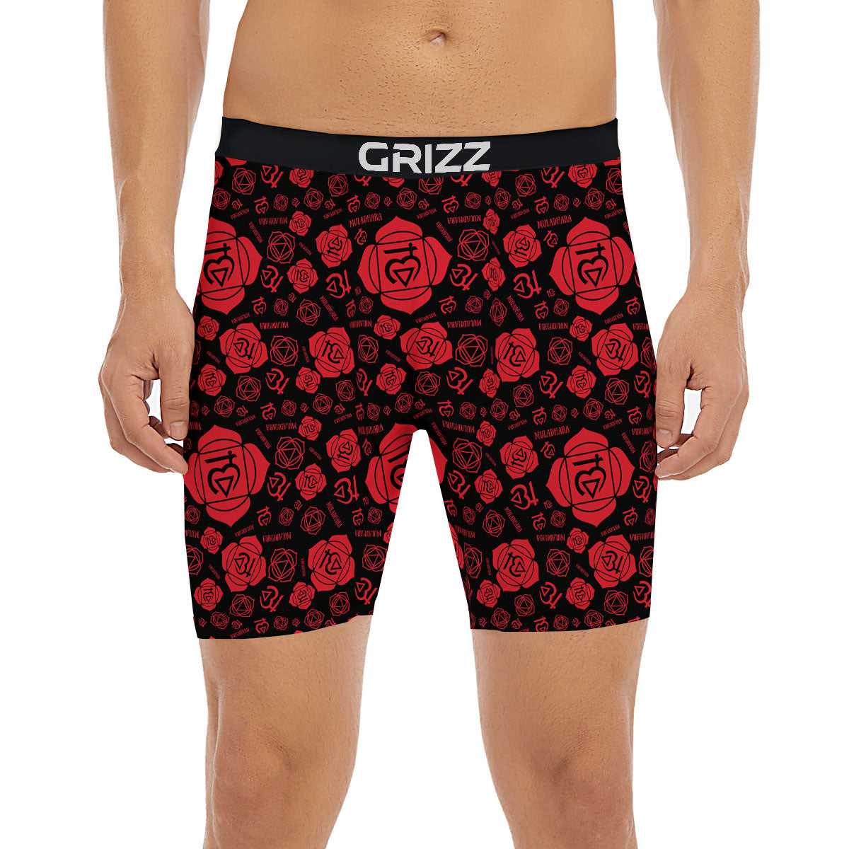 Chakra Muladhara Chakra Pattern Boxer Briefs-grizzshop