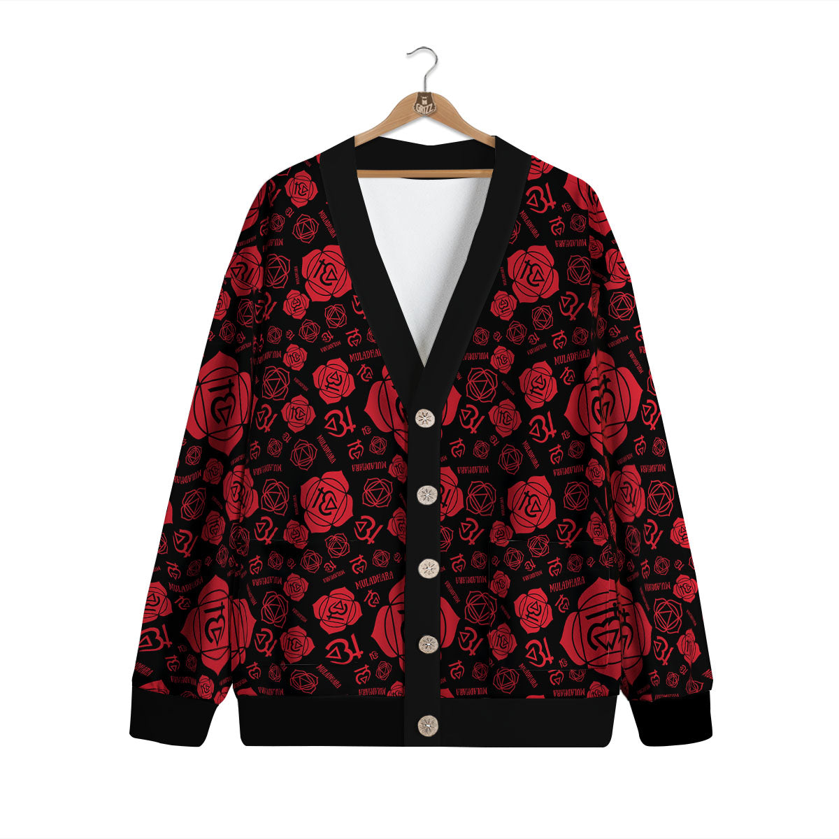Chakra Muladhara Chakra Pattern Cardigan-grizzshop