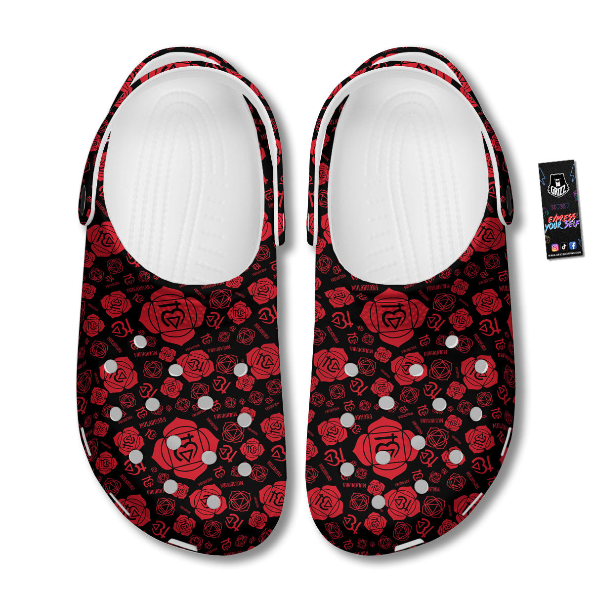 Chakra Muladhara Chakra Pattern Clog-grizzshop
