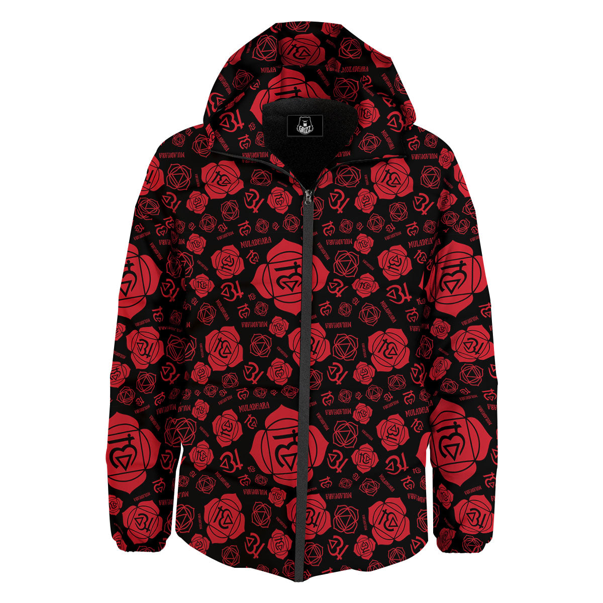 Chakra Muladhara Chakra Pattern Down Jacket
