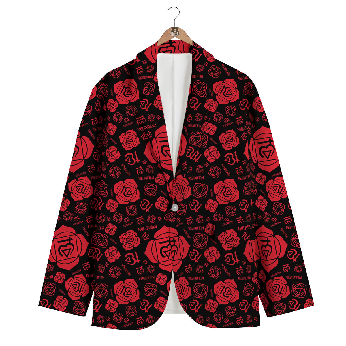 Chakra Muladhara Chakra Pattern Men's Blazer-grizzshop
