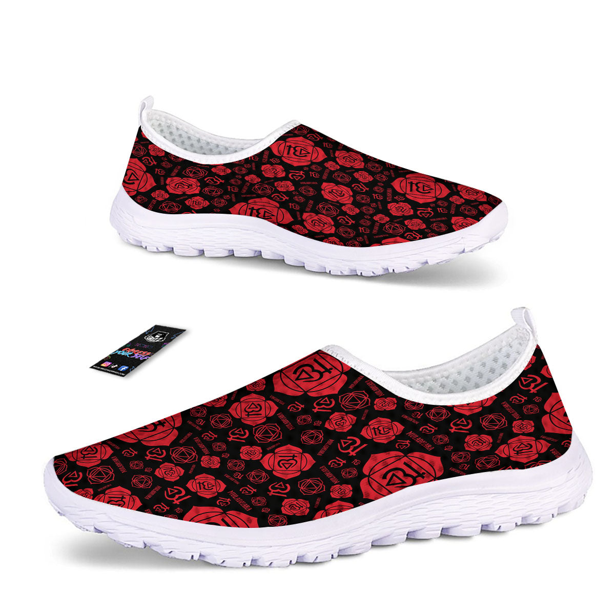 Chakra Muladhara Chakra Pattern Nurse Shoes-grizzshop