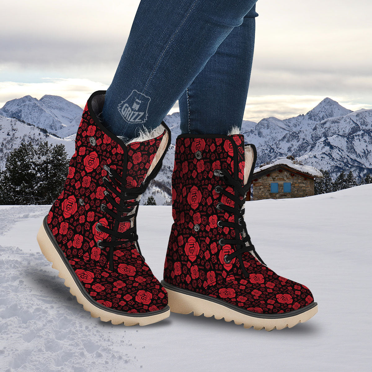 Chakra Muladhara Chakra Pattern Snow Boots-grizzshop
