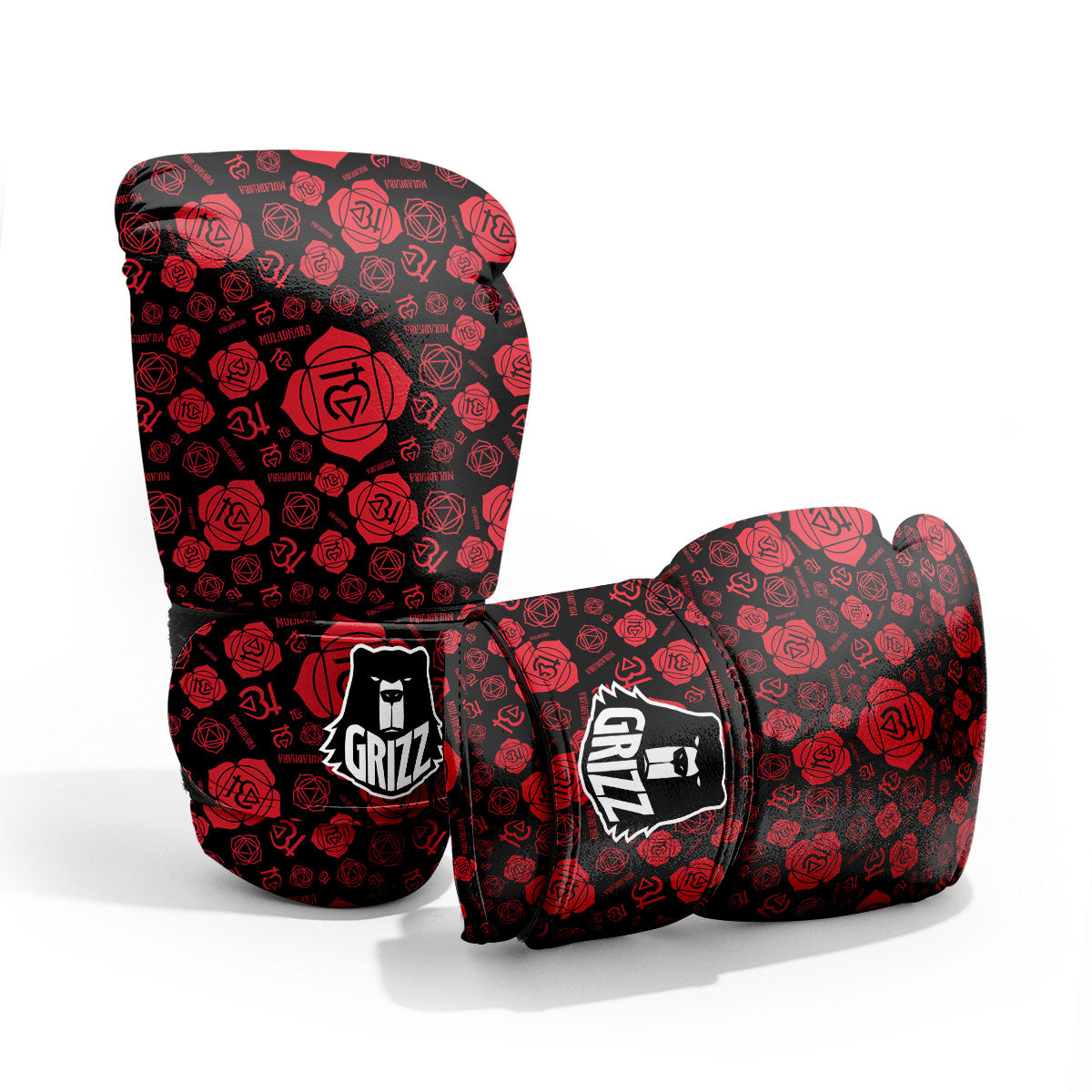 Chakra Muladhara Chakra Pattern Sparring Gloves-grizzshop