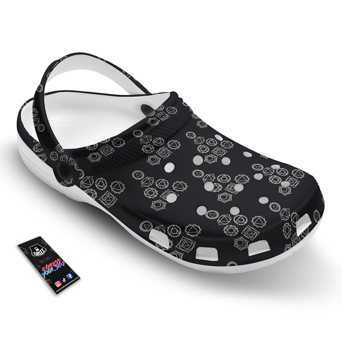Chakra Sahasrara Print Pattern Clog-grizzshop