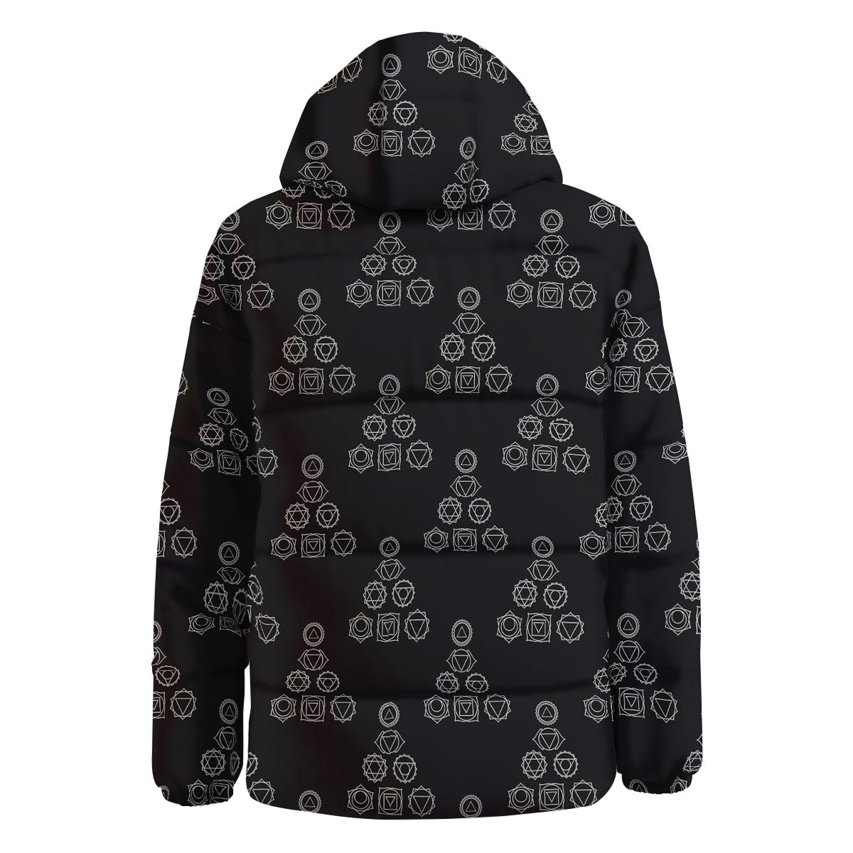 Chakra Sahasrara Print Pattern Down Jacket-grizzshop