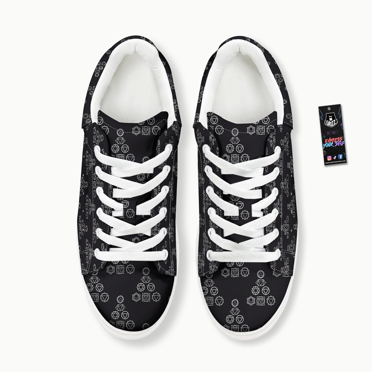 Chakra Sahasrara Print Pattern Platform Shoes-grizzshop