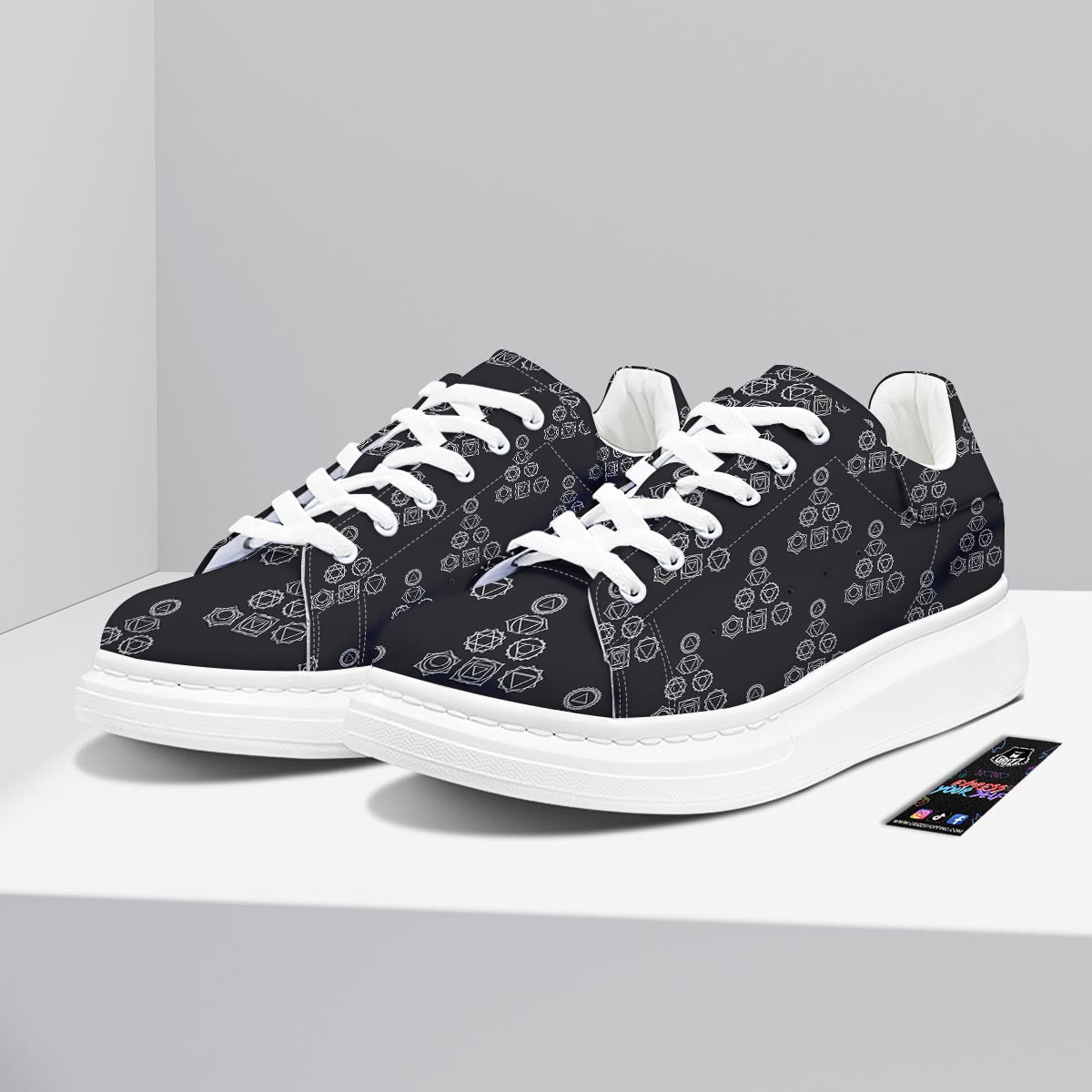 Chakra Sahasrara Print Pattern Platform Shoes-grizzshop