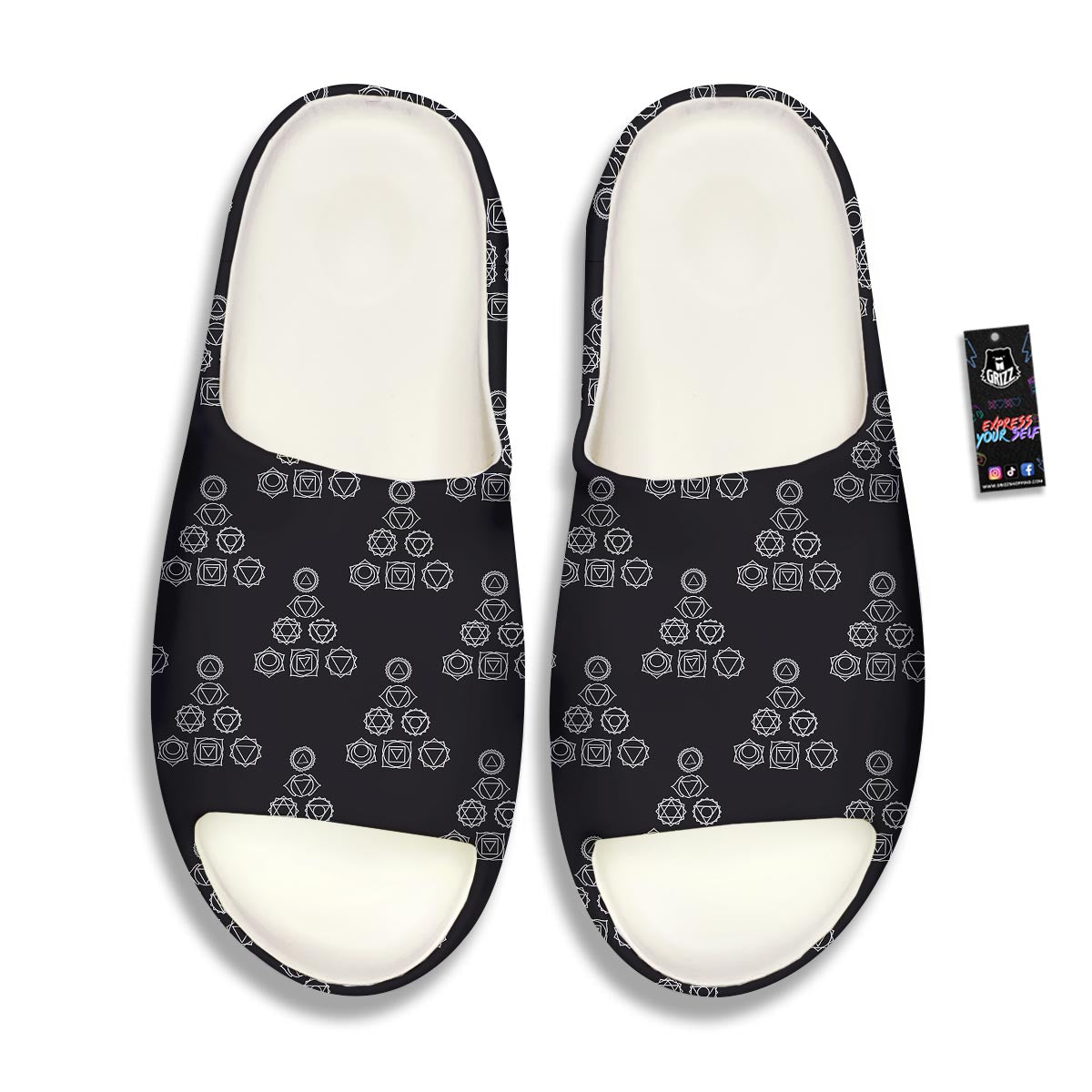 Chakra Sahasrara Print Pattern Sandals-grizzshop