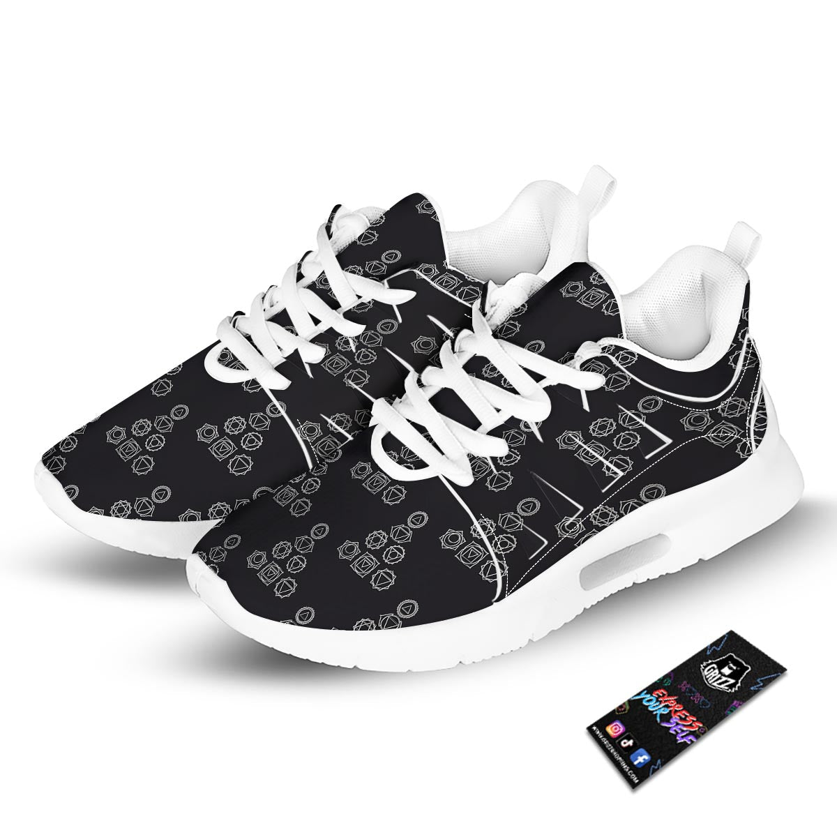 Chakra Sahasrara Print Pattern Tennis Shoes-grizzshop