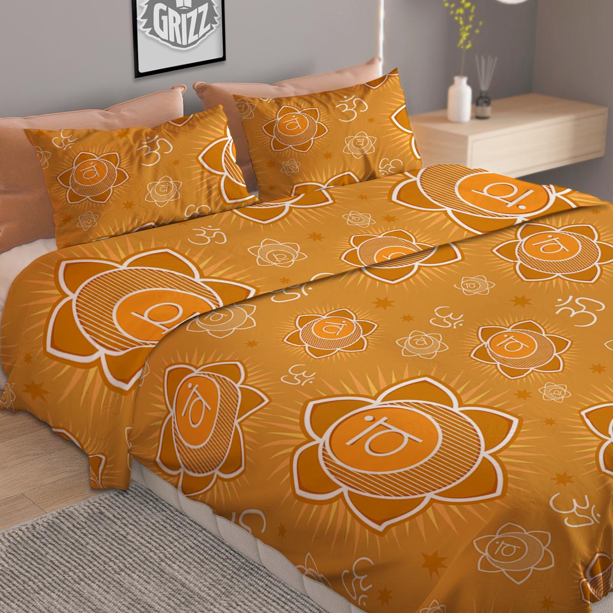 Chakra Swadhisthana Print Pattern Duvet Cover Bedding Set