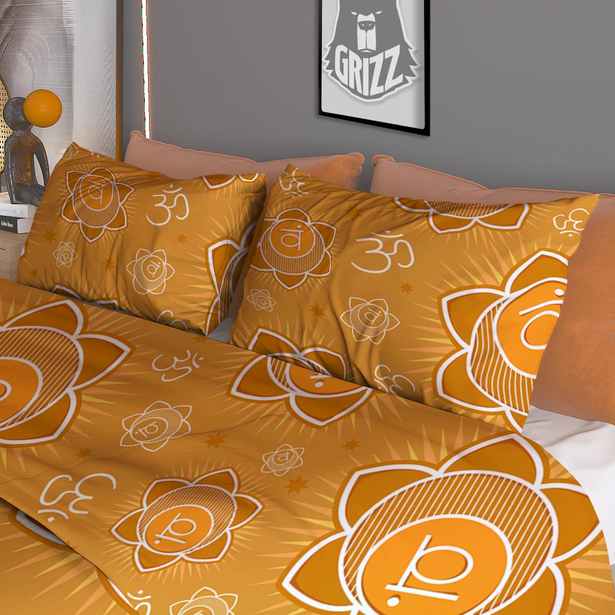 Chakra Swadhisthana Print Pattern Duvet Cover Bedding Set