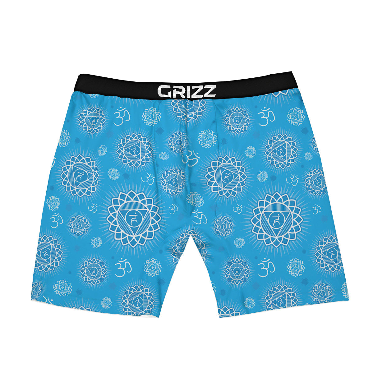 Chakra Vishuddha Print Pattern Boxer Briefs-grizzshop