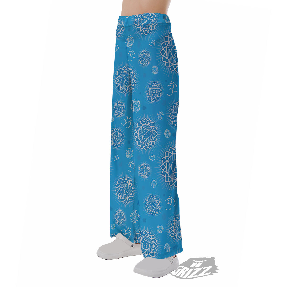 Chakra Vishuddha Print Pattern Pajama Pants-grizzshop