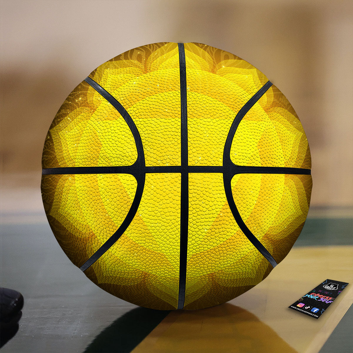 Chakra Manipura Mandala Print Basketball