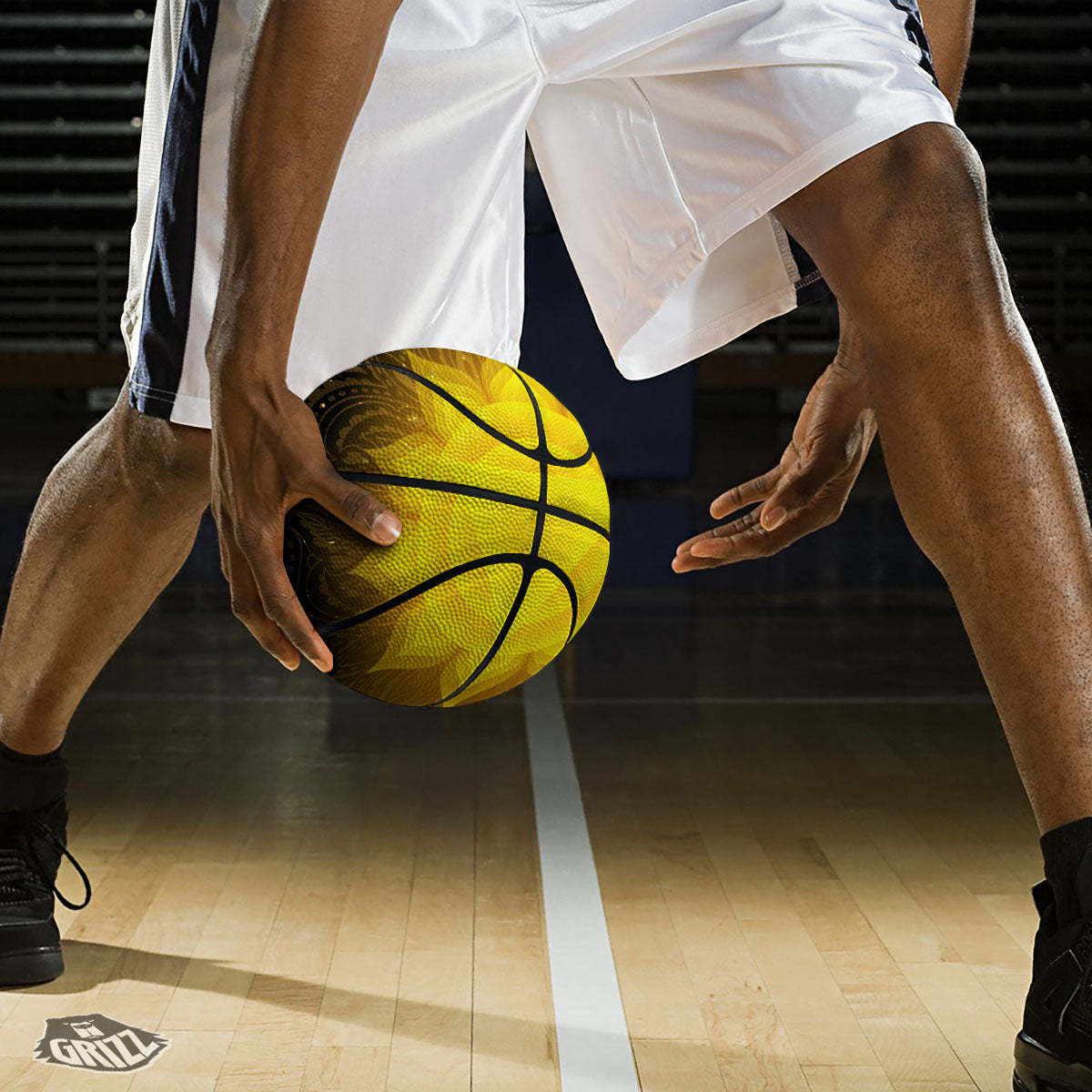 Chakra Manipura Mandala Print Basketball