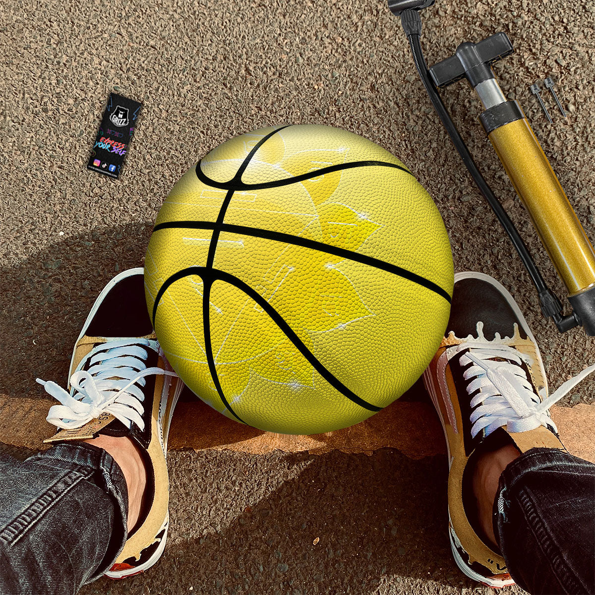 Chakra Manipura Spiritual Print Basketball