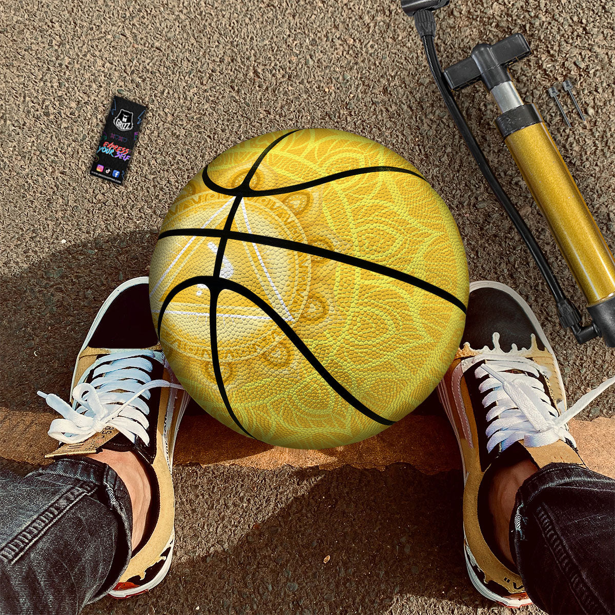 Chakra Manipura Symbol Print Basketball