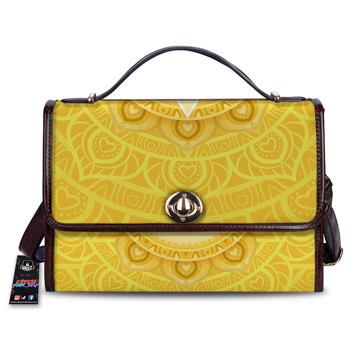 Chakra Manipura Symbol Print Women's Satchel Bag