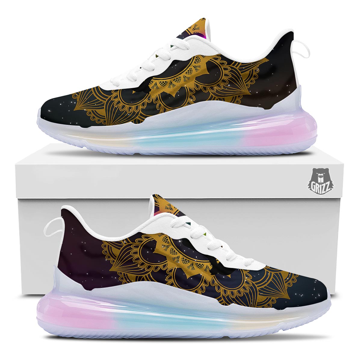 Chakras The Seven Print Running Sneakers-grizzshop