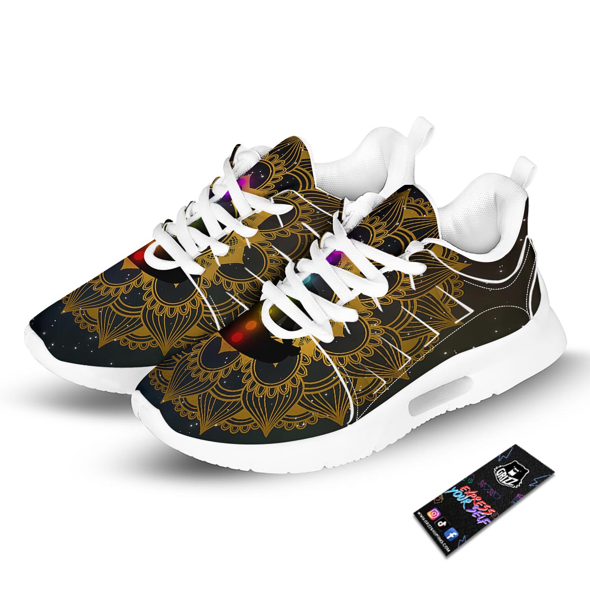 Chakras The Seven Print Tennis Shoes-grizzshop