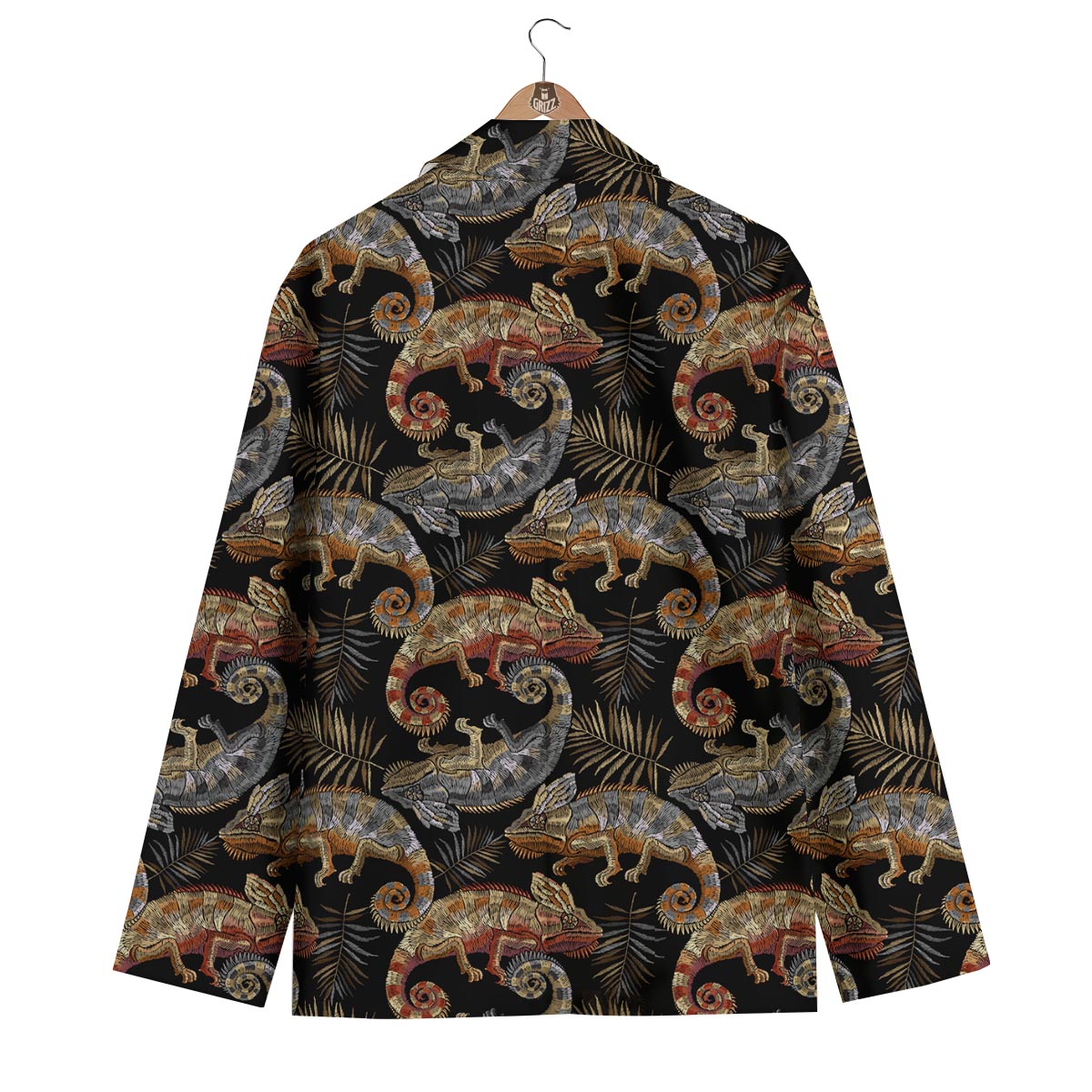 Chameleon Print Pattern Men's Blazer-grizzshop