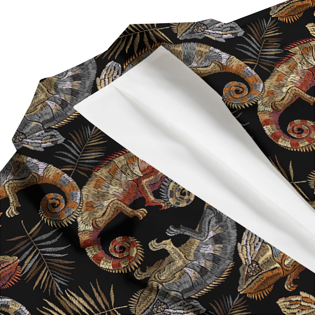 Chameleon Print Pattern Men's Blazer-grizzshop