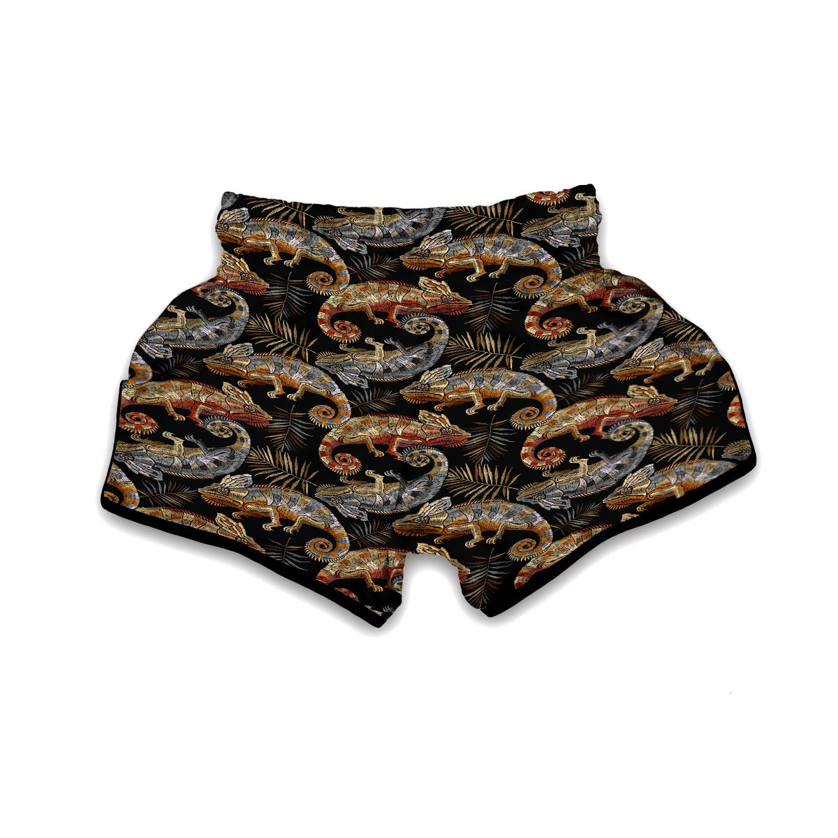 Chameleon Print Pattern Muay Thai Boxing Shorts-grizzshop