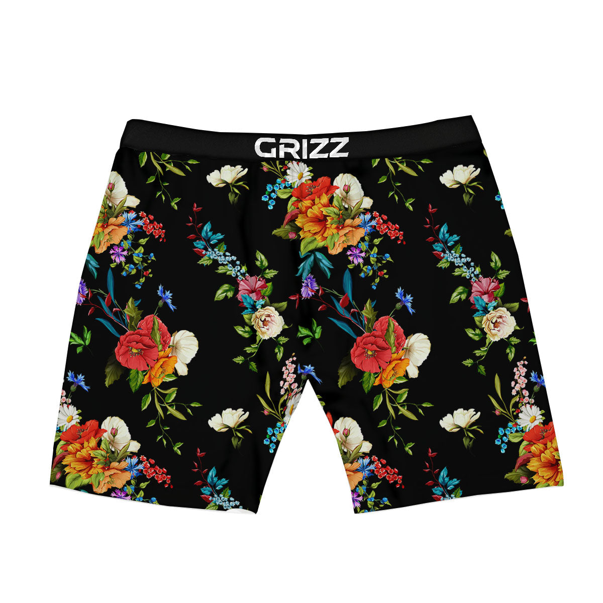 Chamomile And Poppy Print Pattern Boxer Briefs-grizzshop