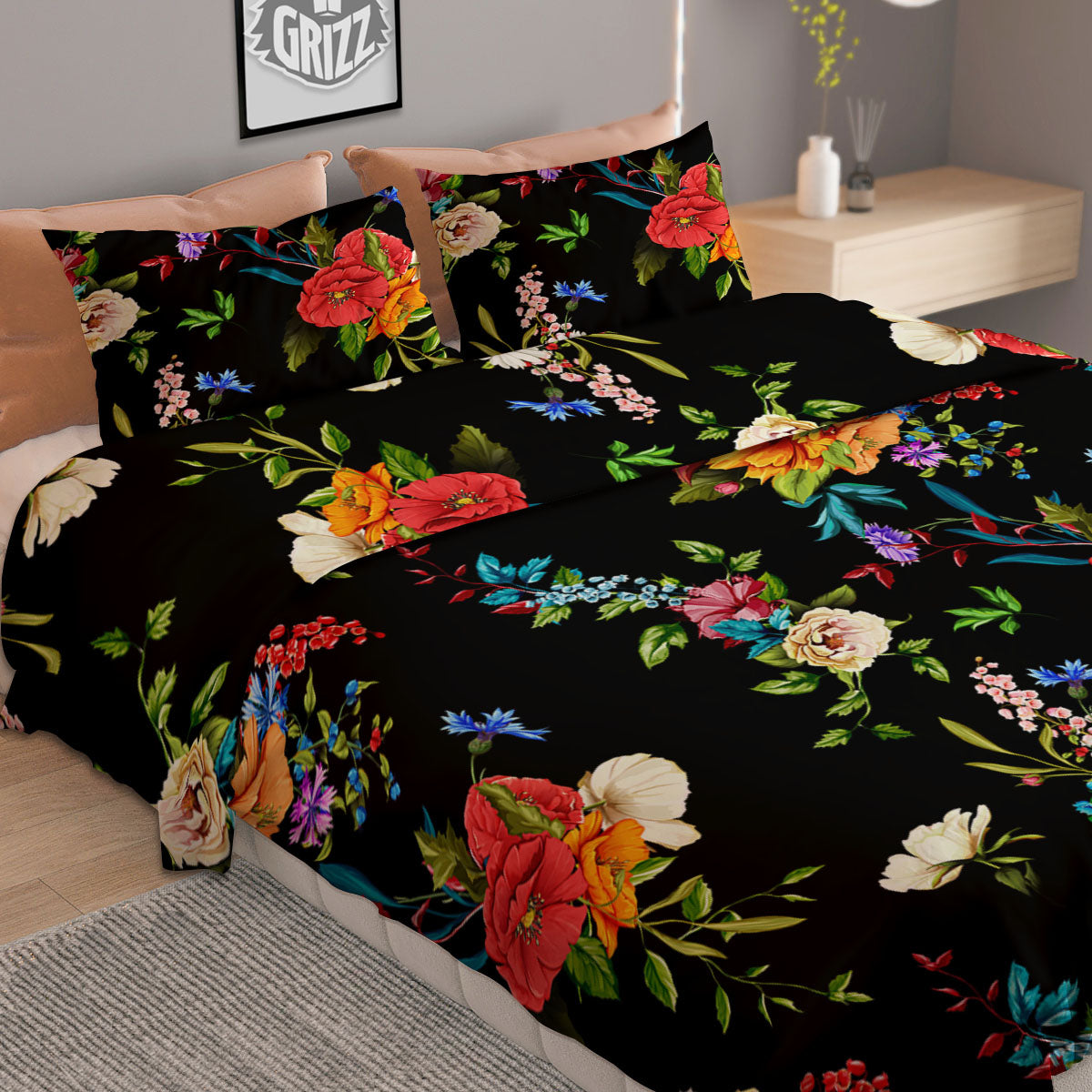 Butterfly Monarch Vintage Print Pattern Duvet Cover Bedding Set