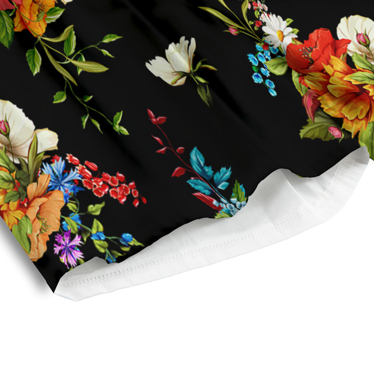 Chamomile And Poppy Print Pattern Men's Athletic Shorts