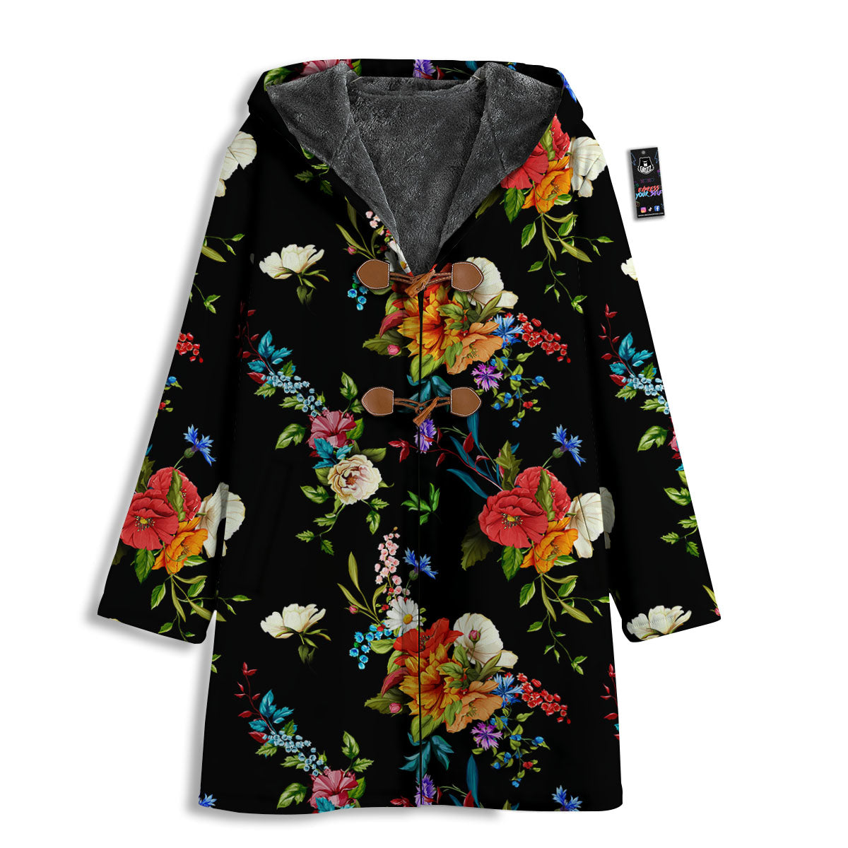 Chamomile And Poppy Print Pattern Men's Windbreaker Jacket-grizzshop