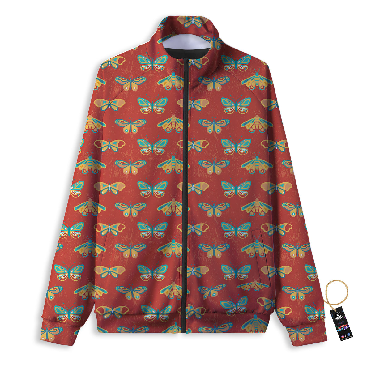 Chamomile And Poppy Print Pattern Track Jacket-grizzshop