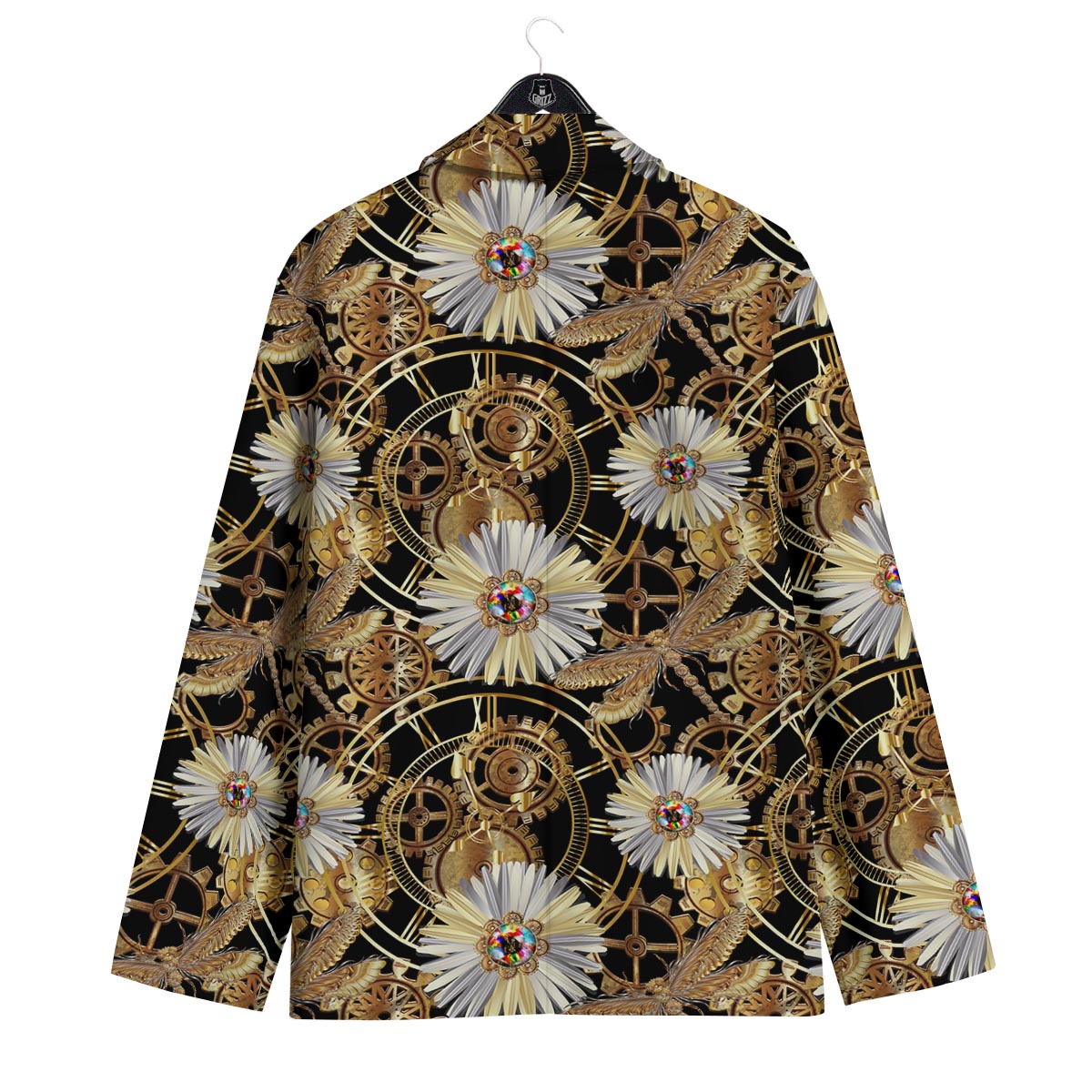 Chamomile Steampunk Print Pattern Men's Sport Coat-grizzshop
