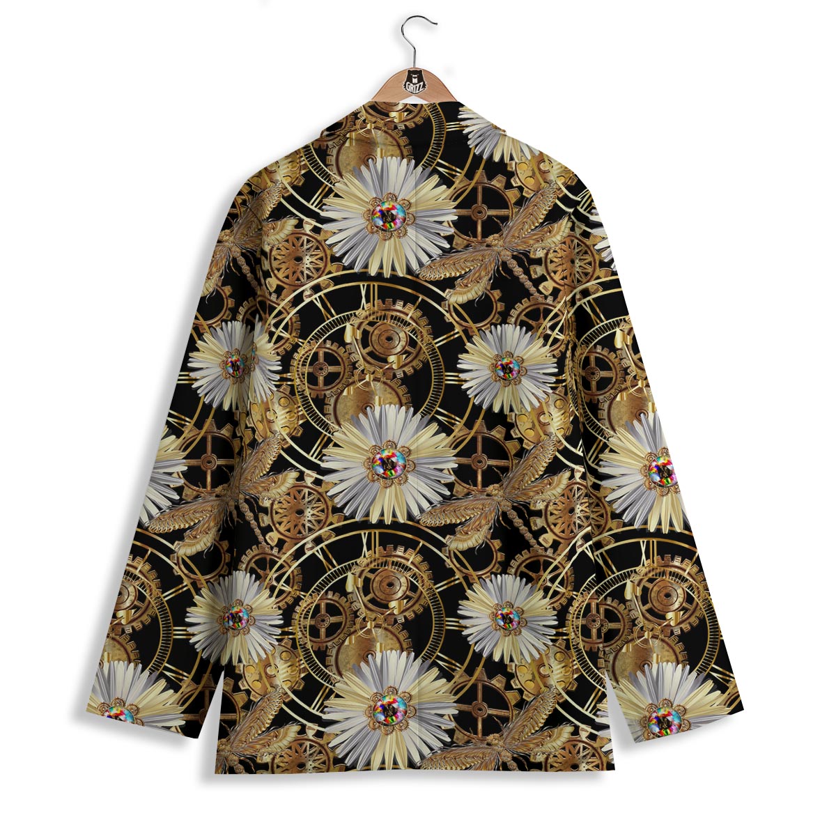 Chamomile Steampunk Print Pattern Women's Blazer-grizzshop
