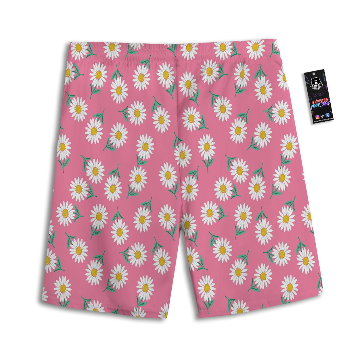 Chamomile Sunflower Print Pattern Men's Athletic Shorts
