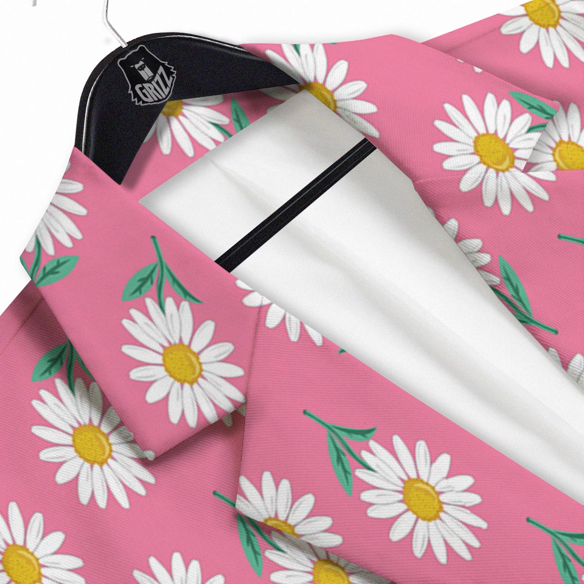 Chamomile Sunflower Print Pattern Men's Sport Coat-grizzshop